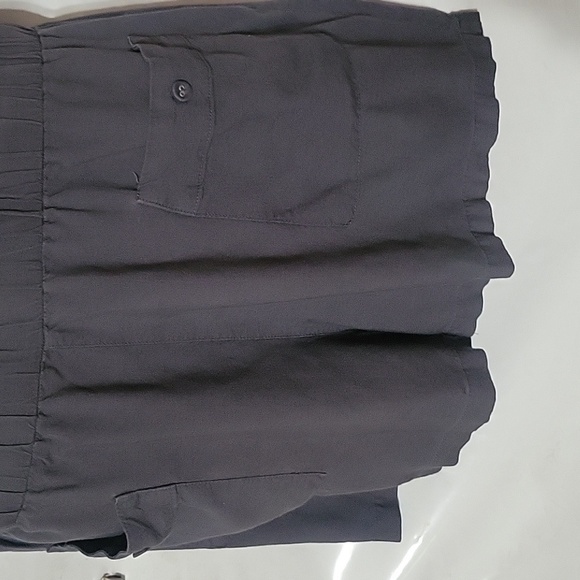 SWEET by Miss Me charcoal gray boho romper Floral Cutout Summer Beach Coastal - Picture 3 of 6